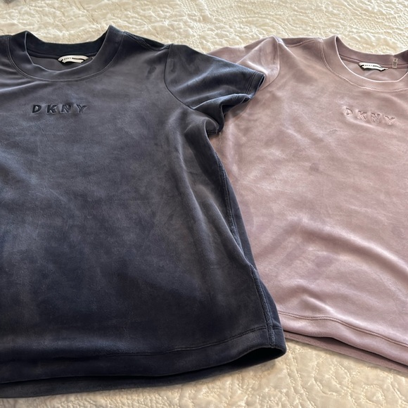 Two DKNY Velour tops like new - Picture 1 of 3